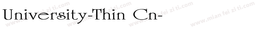 University-Thin Cn字体转换